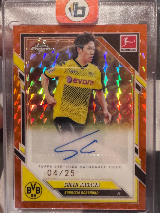 2025/26 Topps Chrome Bundesliga Shinji Kagawa Autograph Autogrammkarte /25