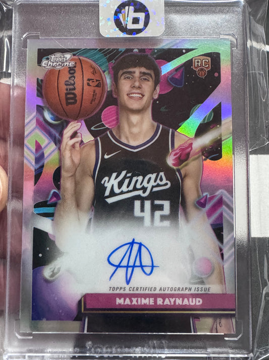 2025/26 Topps Chrome Cosmic Basketball Maxime Raynaud Base Autograph