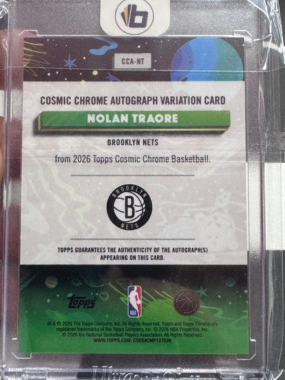 2025/26 Topps Chrome Cosmic Basketball Nolan Traoré Gold Autograph /50