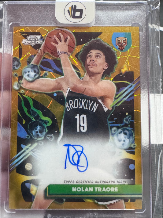 2025/26 Topps Chrome Cosmic Basketball Nolan Traoré Gold Autograph /50