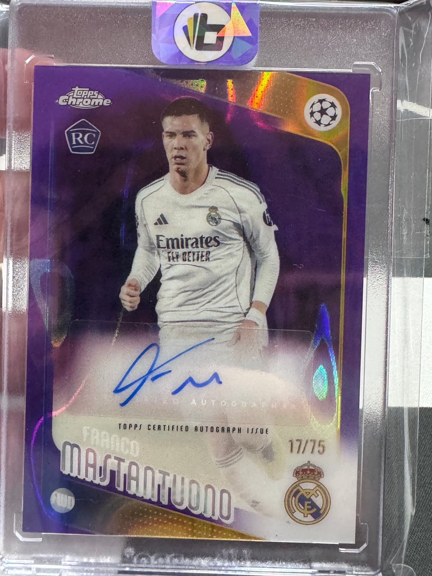 2025/26 Topps Chrome UCC Franco Mastantuono Lava Autograph /75