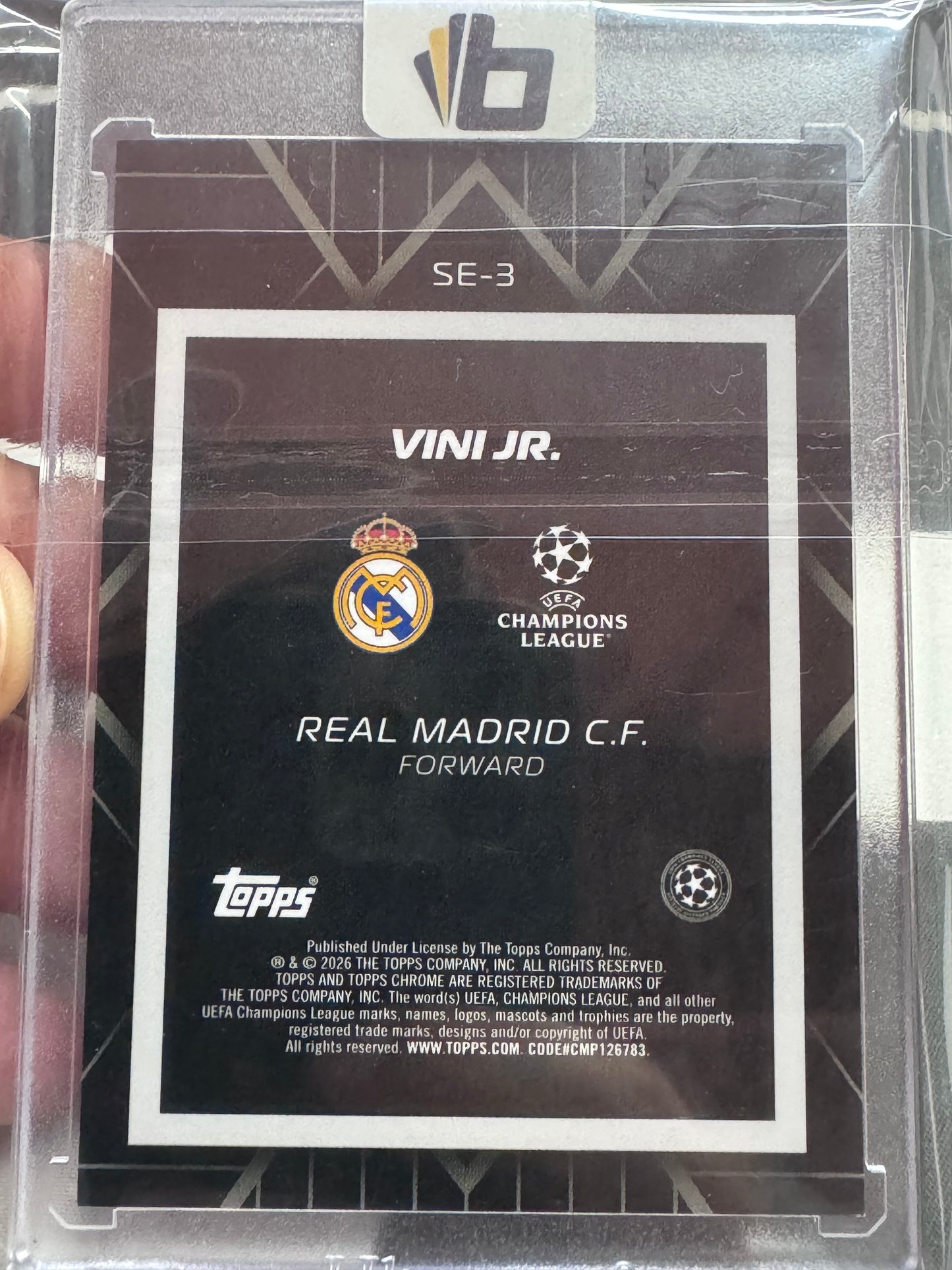 2025/26 Topps Chrome UCC Vini Jr. Shadow Edge Case Hit
