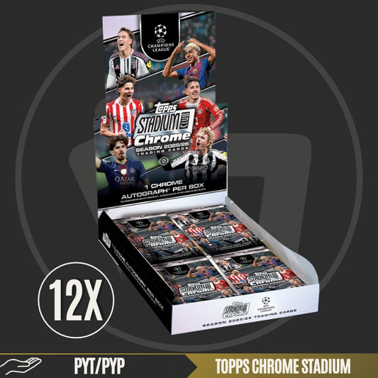 BxGB#52 - (Full Case) 12x Topps Chrome UCC Stadium | Hobby Box (PYT/PYP)
