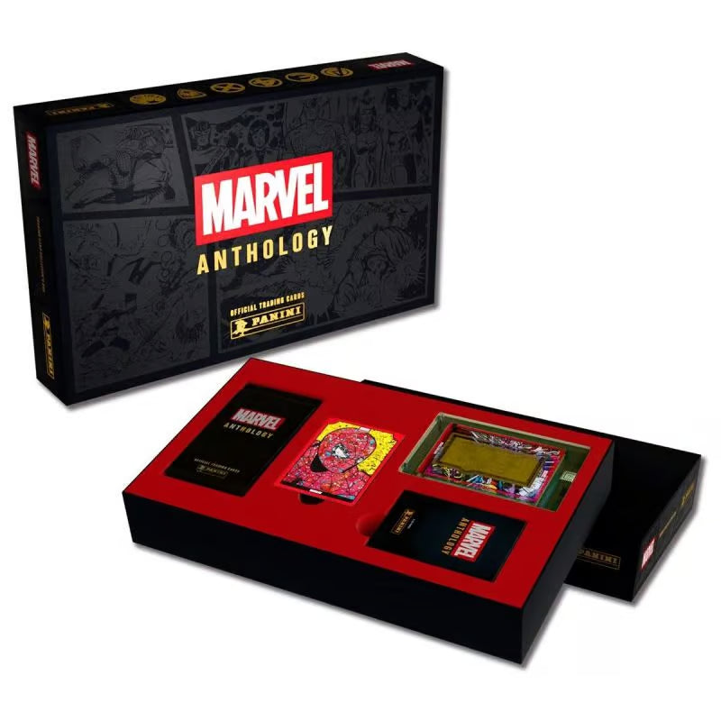 Marvel Anthology Trading Card Box geöffnet mit Packs