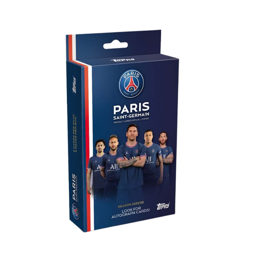 Topps Paris Saint-Germain Team Set 2021/22 Trading Cards Box Frontansicht
