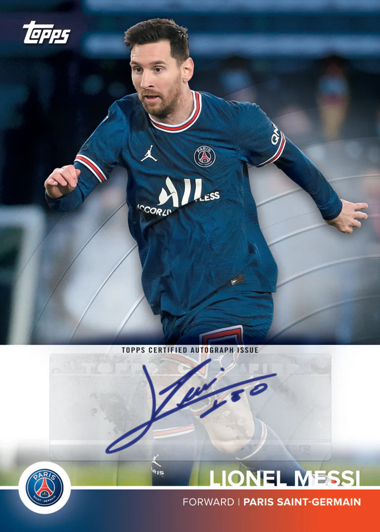 Topps Paris Saint-Germain Team Set 2021/22 Lionel Messi Autogramm